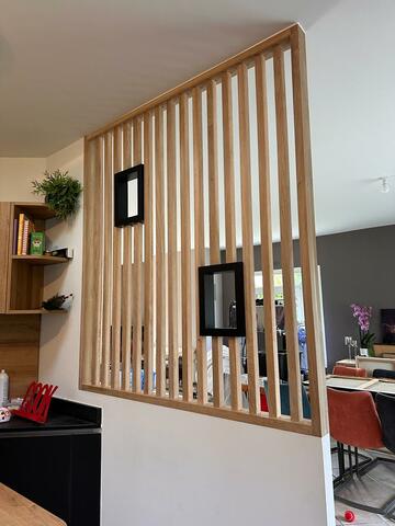 Fabrication et installation de verrières intérieures en bois